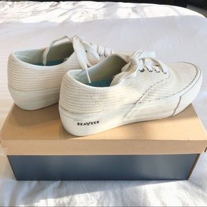 seavees | legend corduroy sneaker platform in ecru